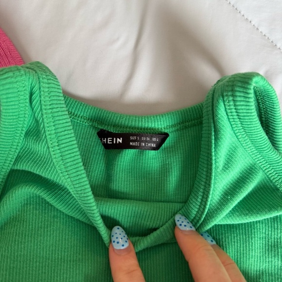 SHEIN Vibrant Crop Top Tanks Halter Adjustable Red, Pink, Green, Black Bundle - Picture 3 of 7